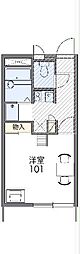 レオパレスエスポワール 1Kの間取図画像