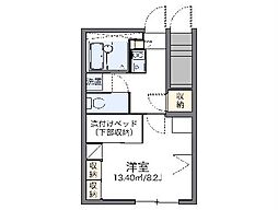 レオパレスマリーゴールド 102 1階1Kの間取り