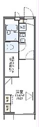 レオパレスルーラル 1階1Kの間取り
