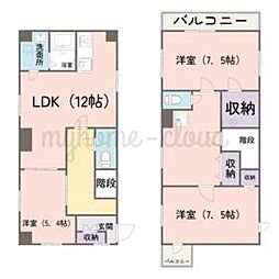 関口コーポ 1階4LDKの間取り