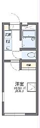 レオパレスリレーション 2階1Kの間取り