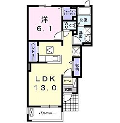 エターナル 1LDKの間取図画像