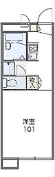 レオパレス一宮 1Kの間取図画像