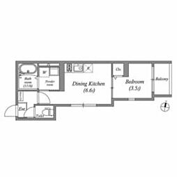 阪急宝塚本線 石橋阪大前駅 徒歩10分の賃貸アパート 2階1DKの間取り