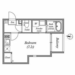グレイス千里丘 3階ワンルームの間取り
