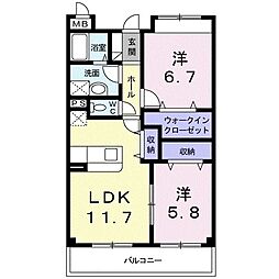 間取図画像 2LDK