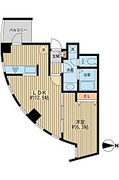 京王井の頭線 新代田駅 徒歩2分の賃貸マンション 5階1LDKの間取り