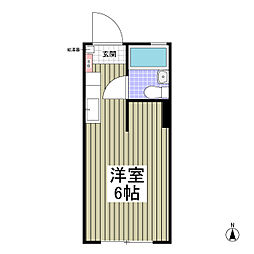 ボートハウス 1階1Kの間取り
