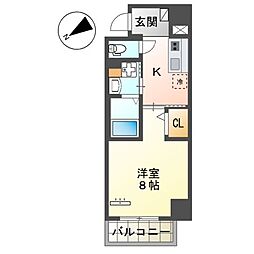 JR鹿児島本線 箱崎駅 徒歩17分の賃貸マンション 5階1Kの間取り