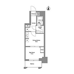 クラリティア綾瀬 10階1DKの間取り