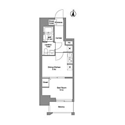 クラリティア綾瀬 10階1DKの間取り