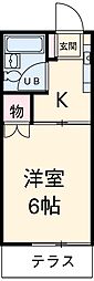 パールナイン 1階1Kの間取り