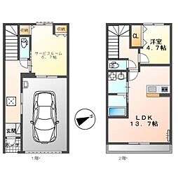 Ｇ・シエルクレール 1階1SLDKの間取り