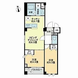 JR山手線 神田駅 徒歩5分の賃貸アパート 2階2LDKの間取り