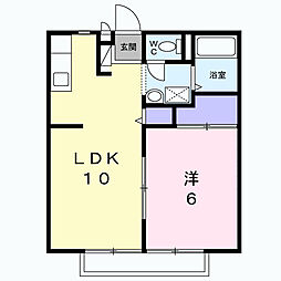 エンドウハイツ 2階1LDKの間取り