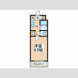 多摩都市モノレール 大塚・帝京大学駅 徒歩5分の賃貸マンション 1階1Kの間取り