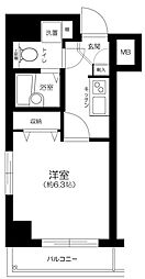 グランド・ガーラ西新宿Ｅａｓｔ 2階1Kの間取り