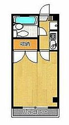 ＷＥＳＴ’ＹＳ 4階1Kの間取り