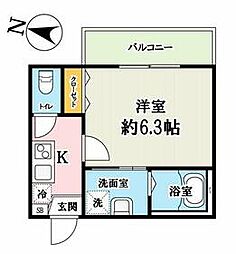 間取図画像 1K