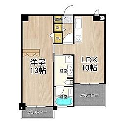 北大阪急行電鉄 緑地公園駅 徒歩20分の賃貸マンション 3階1LDKの間取り