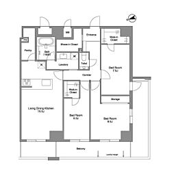 Ｐｒｉｍａ　Ｓｔｅｌｌａ 14階3LDKの間取り