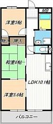 第2奥村ハイツ 3LDKの間取図画像
