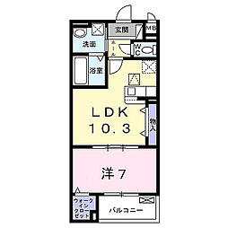 メゾンドエフ 1階1LDKの間取り
