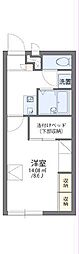 レオパレス海誠 2階1Kの間取り
