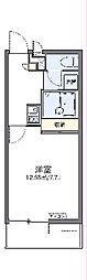 レオパレスグランディ朝日 1Kの間取図画像