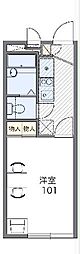 レオパレスエキノックスＡ 1階1Kの間取り