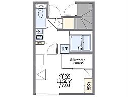 京王線 千歳烏山駅 徒歩13分の賃貸アパート 1階1Kの間取り
