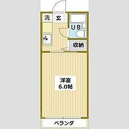 京王相模原線 京王堀之内駅 徒歩16分の賃貸マンション 4階1Kの間取り