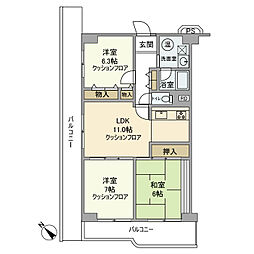 マンハイム上石神井 201 2階3LDKの間取り