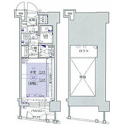 JR東海道・山陽本線 新大阪駅 徒歩4分の賃貸マンション 6階1Kの間取り