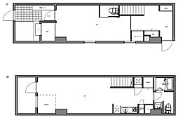ハイリーフ芝大門 1階1LDKの間取り