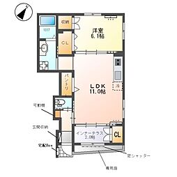 東武野田線 運河駅 徒歩16分の賃貸アパート 1階1LDKの間取り