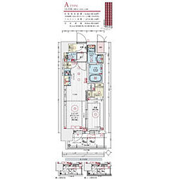 エステムコート名古屋TWINEAST 1LDKの間取図画像