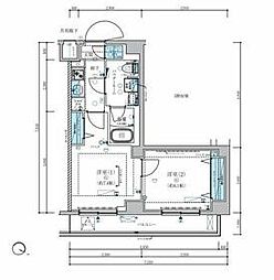 都営三田線 志村三丁目駅 徒歩9分の賃貸マンション 4階2Kの間取り