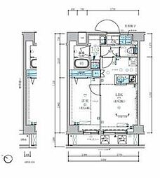都営三田線 志村三丁目駅 徒歩9分の賃貸マンション 2階1LDKの間取り
