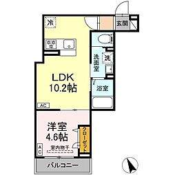 (仮称)足立区皿沼1丁目PJ 3階1LDKの間取り