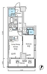 東京メトロ南北線 志茂駅 徒歩8分の賃貸マンション 5階1LDKの間取り