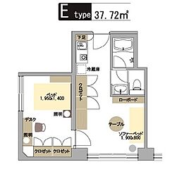 Osaka Metro御堂筋線 西中島南方駅 徒歩2分の賃貸マンション 8階1LDKの間取り
