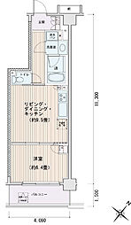 東京メトロ有楽町線 豊洲駅 徒歩5分の賃貸マンション 2階1LDKの間取り
