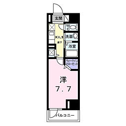スアヴィス鳩ヶ谷 5階1Kの間取り