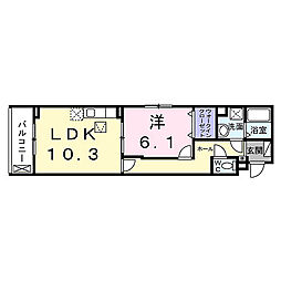 京都地下鉄東西線 椥辻駅 徒歩6分の賃貸アパート 1階1LDKの間取り