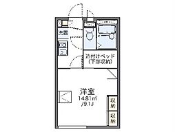 レオパレスエスカーラ 1Kの間取図画像
