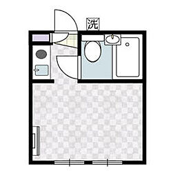 西武新宿線 小平駅 徒歩9分の賃貸アパート 1階1Kの間取り