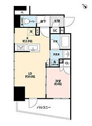 福岡市地下鉄空港線 天神駅 徒歩7分の賃貸マンション 7階1LDKの間取り