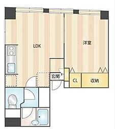 東急目黒線 武蔵小山駅 徒歩3分の賃貸マンション 4階1LDKの間取り