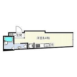 Ｌａｕｇｈｔｅｒ荻窪 2階ワンルームの間取り